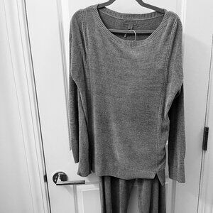 Barefoot Dreams Heather Gray CozyChic Sweater & CozyChic Pants Size Medium